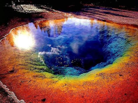 Morning Glory Pool Hot Spring Yellowstone National Park Usa ~ Great