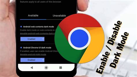enable chrome dark mode android youtube