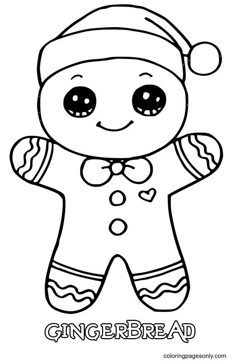 gingerbread man coloring pages printable