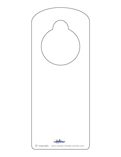blank printable doorknob hanger template door hanger template