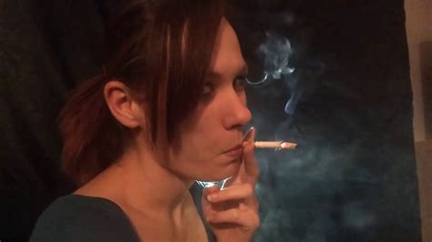 Smoking Girl Natty Beautiful Nose Exhales Nostril Exhales 2 Mp4