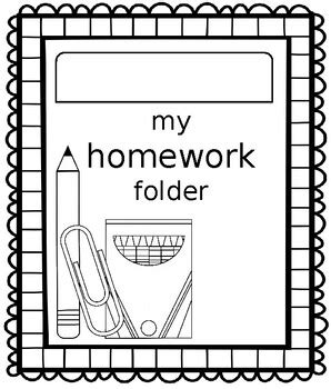 kindergarten homework cover page sketch coloring page