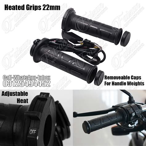 heated grips mm adjustable temperature cold hand heating faizan motorsports