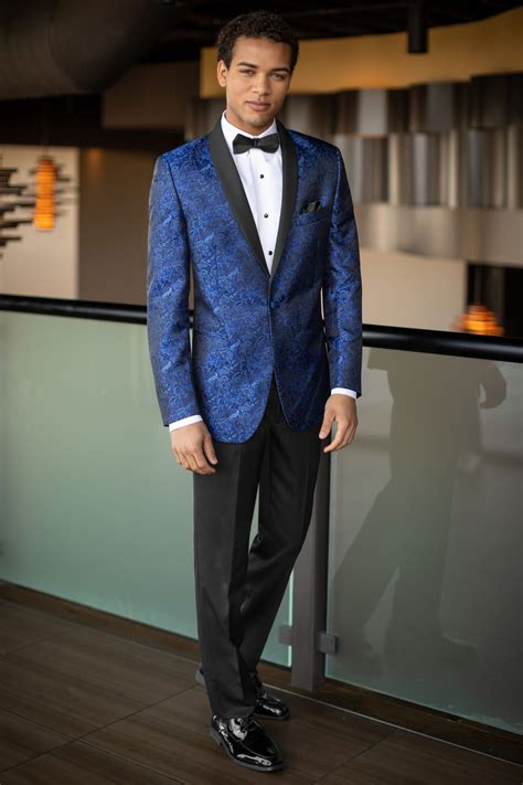 cobalt blue aries paisley tuxedo offers  fashion  approach    formal ev