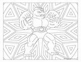 Coloring Machoke Pokemon Windingpathsart sketch template