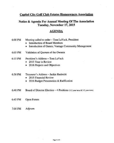 printable hoa meeting agenda hoa meeting agenda template