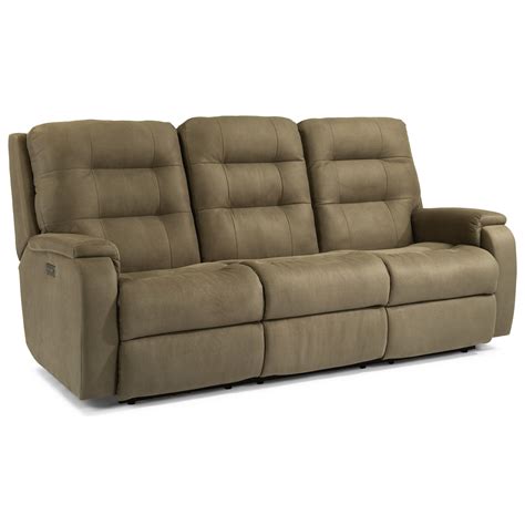 flexsteel arlo contemporary reclining sofa  furniture mattress uph stationary sofas
