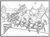 Santa Sleigh Coloring Pages Claus His Reindeer Christmas Ride Drawing Sled Print Colouring Printable Color Getcolorings Adult Getdrawings Sheets Drawings sketch template