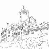 Coloring Pages Wartburg Germany Castle Places Famous Hellokids Bridge German Neuschwanstein Adult Landmarks Dresden Kids sketch template