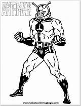 Coloring Antman sketch template