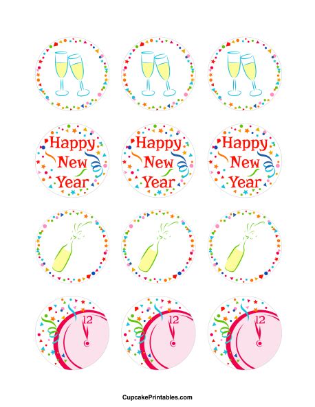 printable  years cupcake toppers