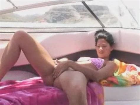 hot chick on a boat masturbating alpha porno