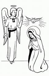 Mary Annunciation Saints Anunciacion Spoke Divyajanani sketch template