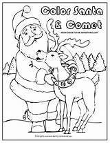 Comet Coloring Santa Reindeer Pages Printable Getdrawings Getcolorings Christmas sketch template