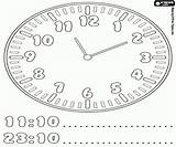 Clock Coloring Ten Past Learning Pages Eleven sketch template