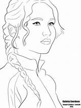 Hunger Katniss Print Coloringhome sketch template