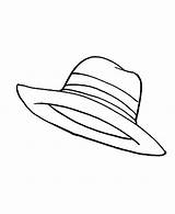 Hat Sun Coloring Hats Sketch Template Pages Floppy Drawing Beach sketch template