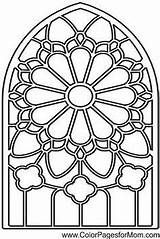 Vitrail Coloriage Kirchenfenster Pages Vitraux Medieval Vidrieras Mandala Malvorlagen Gotische Vitral Gothique Fenster Ausmalbilder Ausdrucken Medievales Vorlagen Gothic Vetrate Ausmalen sketch template
