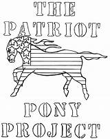 Patriot Coloring Patriots Pony Project Pages sketch template