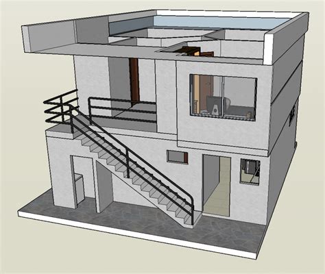 unique residential house  model cad drawing details skp file cadbull