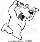 Bear Polar Clipart Cartoon Attacking Coloring Attack Cory Thoman Vector Outlined Royalty 2021 sketch template