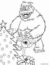 Coloring Pages Rudolph Snowman Abominable Bumble Printable Getdrawings Drawing Cool2bkids sketch template