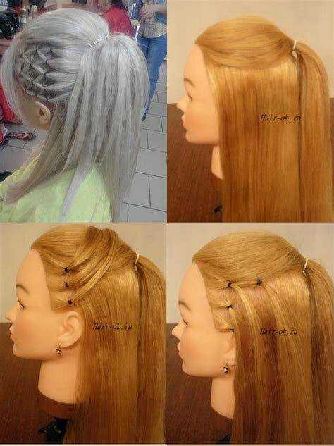 diy high ponytail  side mesh hairstyle