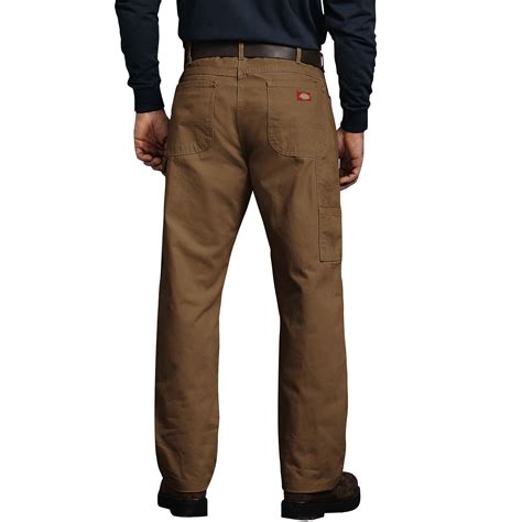 dickies relaxed fit straight leg carpenter duck jeans brown duck