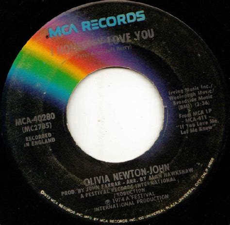 Olivia Newton John – I Honestly Love You 1974 Pinckneyville Pressing