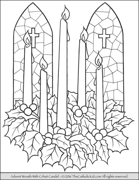 advent candles coloring page  printable coloring pages