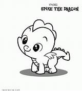 Coloring Pony Little Spike Pages Book sketch template