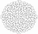 Mazes Printable Maze Hard Adults Worksheets Kids Circle Coloring Pages Puzzle Fun Circles Freeology Diamonds sketch template