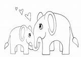 Elephant Coloring Baby Pages Mom Mommy Supplies Birthday Party Kids sketch template