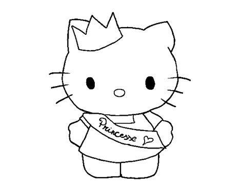 princess kitty coloring page coloringcrewcom