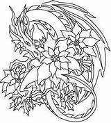 Dragon Coloring Pages Christmas Colouring Dragons Printable Adult Urbanthreads Magic Patterns Sheets Adults Pyrography Celtic Drawing Google Embroidery Flower Paper sketch template
