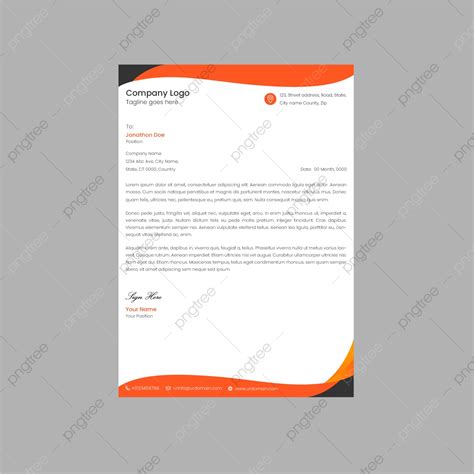 size business letterhead template template   pngtree