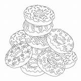 Donut Kleurplaten Kleurplaat Uitprinten Downloaden sketch template