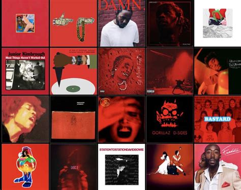 favorite red albums     topster