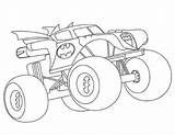 Coloring Monster Pages Truck Wheels Hot Batman Kids Getdrawings sketch template