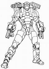 Ironman Coloring sketch template