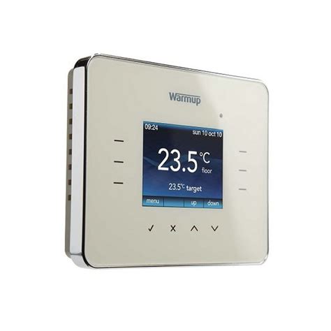 warmup  programmable touchscreen thermostat thermostat touch screen bathroom tech