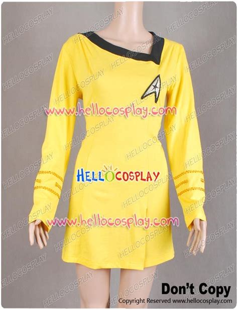 star trek tos the female duty yellow cotton uniform dress