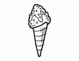 Ice Cream Coloring Cornet Topping Piece Cake Coloringcrew Flag sketch template