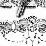Garter Tattoo Lace Drawing Designs Rose Gun Drawings Sexy Paintingvalley sketch template