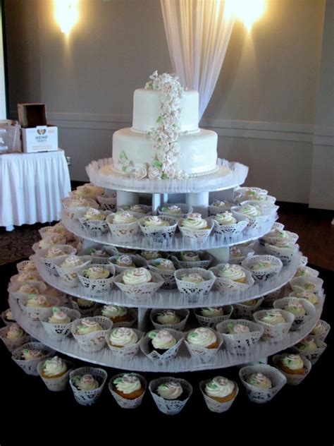 tiered wedding cake cupcakes mini cakes cakecentralcom