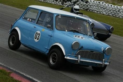 mini mk vintage race car bring  trailer