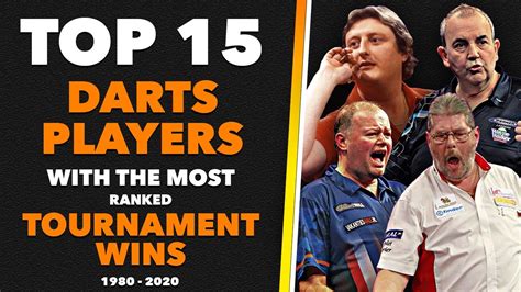 top  darts players   tournament wins youtube