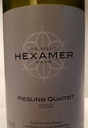 Image result for Hexamer Riesling Quarzit. Size: 128 x 185. Source: winenoodle.com