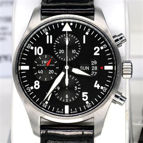 pre owned  iwc pilots  chronograph mm iw   montrez