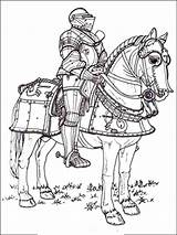 Coloring Pages Knights Knight Adult Castles Horse Medieval Realistic Color Printable Books Colouring Boys Book Coloriages Enfants Drawings Sheets Colorful sketch template